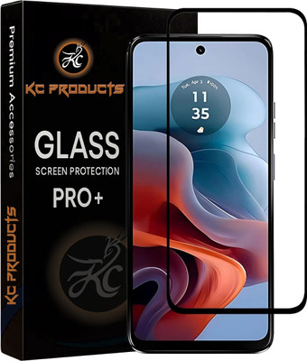 KC PRODUCTS Edge To Edge Tempered Glass for MOTO G23 / Motorola G23(Pack of 1)