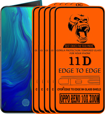 CYOR Edge To Edge Tempered Glass for OPPO RENO 10X ZOOM(Pack of 5)