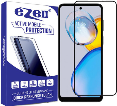 eZell Edge To Edge Tempered Glass for MOTOROLA E22S(Pack of 1)