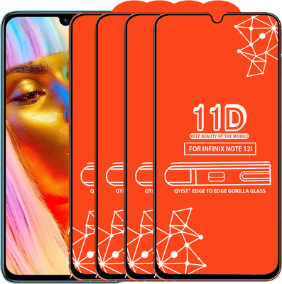 Qyist Edge To Edge Tempered Glass for Infinix Note 12I(Pack of 4)