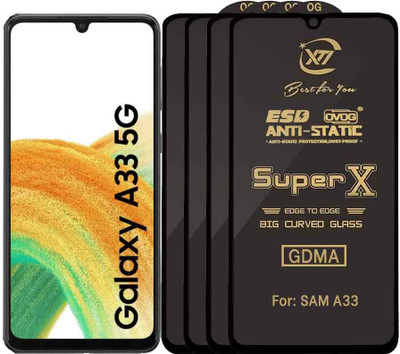 GDMA Edge To Edge Tempered Glass for SAMSUNG A33(Pack of 4)