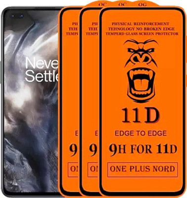1DOLLAR Edge To Edge Tempered Glass for OnePlus Nord -11D (Packof 3)(Pack of 3)
