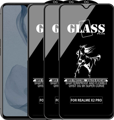 Qyist Edge To Edge Tempered Glass for Realme X2 Pro(Pack of 3)