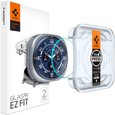 Spigen Edge To Edge Tempered Glass for Galaxy Watch Ultra(Pack of 2)