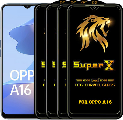 PFOAM Edge To Edge Tempered Glass for OPPO A16(Pack of 4)
