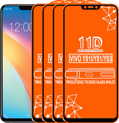 TWIGLO Edge To Edge Tempered Glass for VIVO Y83(Pack of 4)