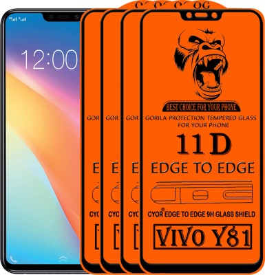 CYOR Edge To Edge Tempered Glass for Vivo Y81(Pack of 4)