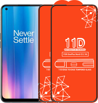 Qyist Edge To Edge Tempered Glass for Oneplus Nord Ce 2 5G(Pack of 2)