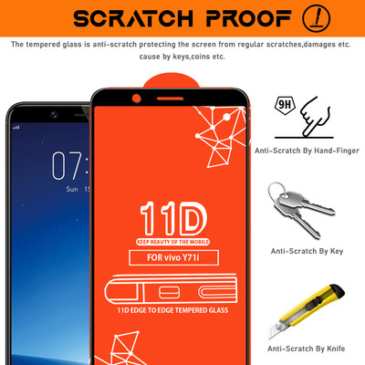 Qyist Edge To Edge Tempered Glass for Vivo Y71I(Pack of 4)