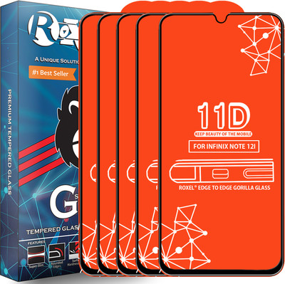 Roxel Edge To Edge Tempered Glass for Infinix Note 12I(Pack of 5)