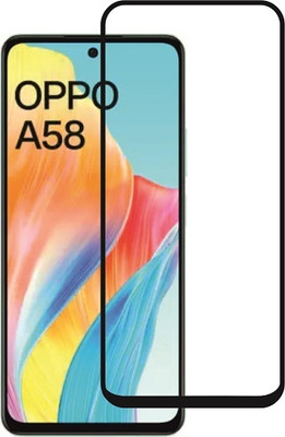 M A ZONE Edge To Edge Tempered Glass for OPPO A58 5G(Pack of 1)