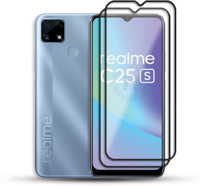 PROACCS Edge To Edge Tempered Glass for REALME C25S(Pack of 2)