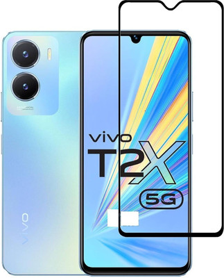 NIMMIKA ENTERPRISES Edge To Edge Tempered Glass for Vivo T2X 5G(Premium Tempered Glass | Edge-to-Edge Coverage | Full Coverage | Ultra-Thin Design | Oleophobic Coating | Case-Friendly Design | Crystal Clear Display | Residue-Free Removal)(Pack of 1)