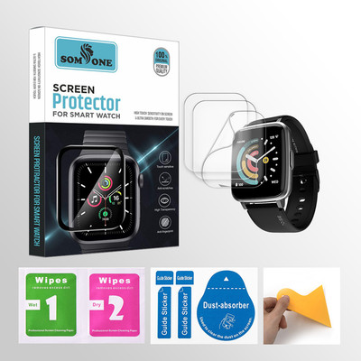 SOMTONE Edge To Edge Tempered Glass for Noise ColorFit Pulse 1.4 inch Smartwatch 3 PROTECTOR + 3 WIPES + 3 DUST REMOVAL STICKER + 1 WIPER(Pack of 3) SOMTONE Edge To Edge Tempered Glass for Noise ColorFit Pulse 1.4 inch Smartwatch 3 PROTECTOR + 3 WIPES + 3 DUST REMOVAL STICKER + 1 WIPER(Pack of 3)