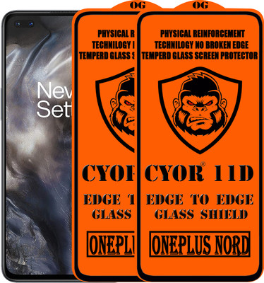 CYOR Edge To Edge Tempered Glass for ONEPLUS NORD(Pack of 2)