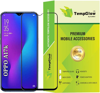 TempGlow Edge To Edge Tempered Glass for Oppo A17K(Pack of 1)
