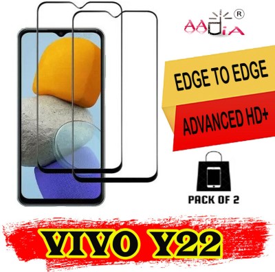 aadia Edge To Edge Tempered Glass for VIVO Y22(Pack of 2)