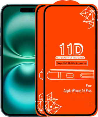 DeepzHub Edge To Edge Tempered Glass for iPhone 16 Plus(Pack of 2)