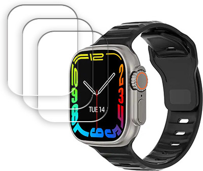 ARBAN Edge To Edge Tempered Glass for DT8 Ultra Series 8 I S8 49mm 2.0 Inch WearPro DT NO.1 Smart Watch SMARTWATCH SCREEN GUARD(Pack of 3)