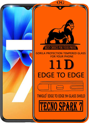 Pluto Edge To Edge Tempered Glass for TECNO SPARK 7(Pack of 1)