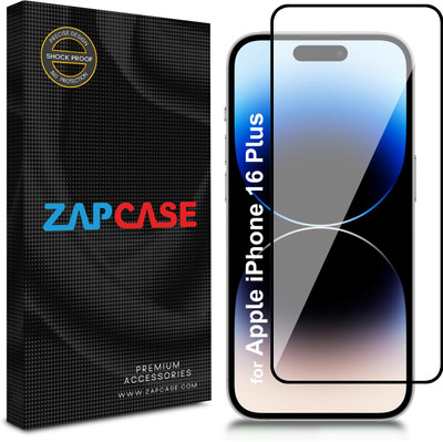 Zapcase Edge To Edge Tempered Glass for Apple iPhone 16 Plus(Pack of 1)
