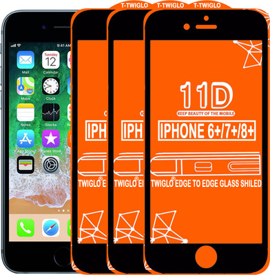 TWIGLO Edge To Edge Tempered Glass for Apple iPhone 6 Plus(Pack of 3)