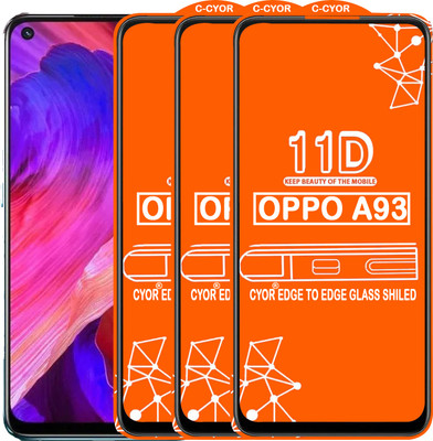 CYOR Edge To Edge Tempered Glass for OPPO A93(Pack of 3)