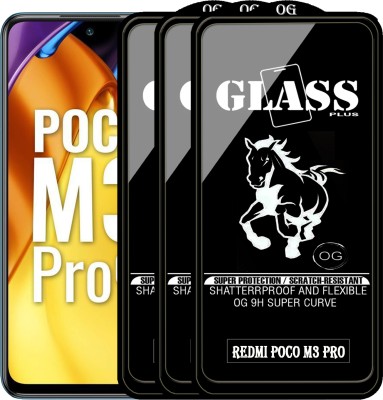 PFOAM Edge To Edge Tempered Glass for POCO M3 PRO(Pack of 3)