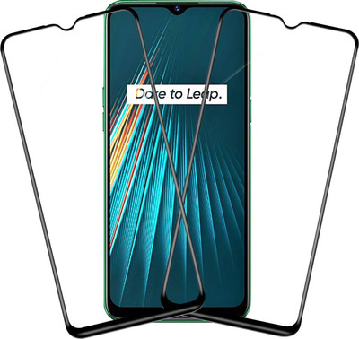Karpine Edge To Edge Tempered Glass for Realme Narzo 10, Realme Narzo 10A(Pack of 2)