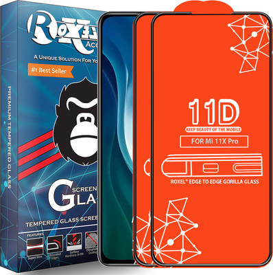 Roxel Edge To Edge Tempered Glass for Mi 11X Pro 5G(Pack of 2)