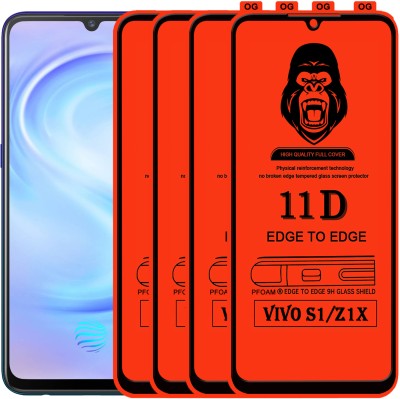 Laxdom Edge To Edge Tempered Glass for VIVO Z1X(Pack of 4)