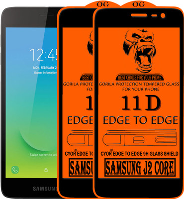 CYOR Edge To Edge Tempered Glass for SAMSUNG J2 CORE(Pack of 2)
