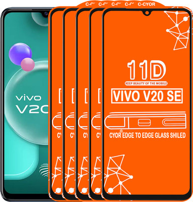 CYOR Edge To Edge Tempered Glass for VIVO V20SE(Pack of 5)