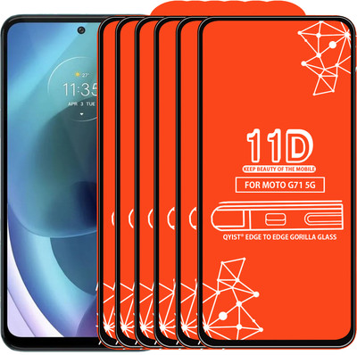 Qyist Edge To Edge Tempered Glass for Moto G71 5G(Pack of 6)