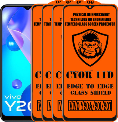 CYOR Edge To Edge Tempered Glass for VIVO Y20T(Pack of 4)