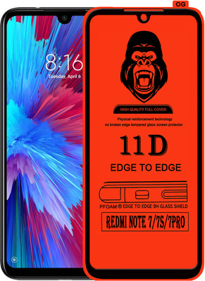 Laxdom Edge To Edge Tempered Glass for REDMI NOTE 7S(Pack of 1)