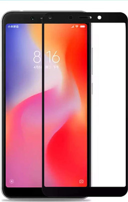 CVWOAKS Edge To Edge Tempered Glass for Mi Redmi 6A(Pack of 1)