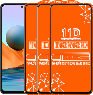 TWIGLO Edge To Edge Tempered Glass for REDMI NOTE 10 PRO(Pack of 3)