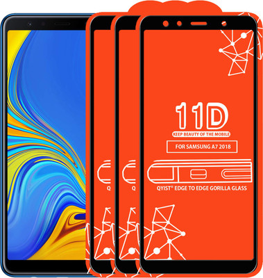 Qyist Edge To Edge Tempered Glass for Samsung Galaxy A7 2018 Edition(Pack of 3)