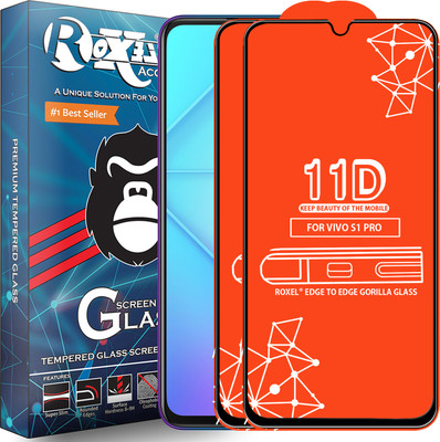 Roxel Edge To Edge Tempered Glass for Vivo S1 Pro(Pack of 2)
