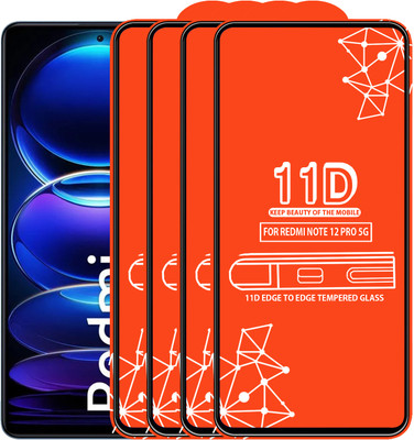 Qyist Edge To Edge Tempered Glass for Redmi Note 12 Pro 5G(Pack of 4)
