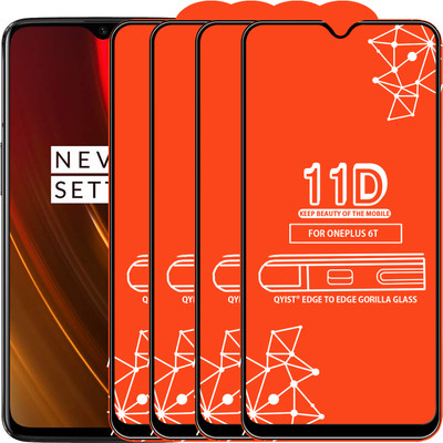 Qyist Edge To Edge Tempered Glass for OnePlus 6T(Pack of 4)