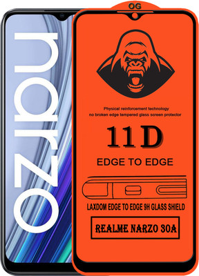 Laxdom Edge To Edge Tempered Glass for REALME NARZO 30A(Pack of 1)