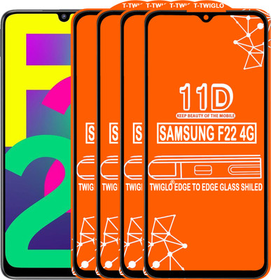 TWIGLO Edge To Edge Tempered Glass for SAMSUNG F22 4G(Pack of 4)