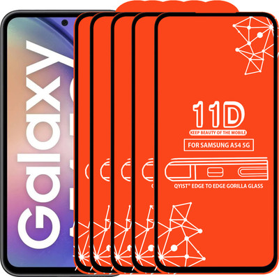 Qyist Edge To Edge Tempered Glass for Samsung A54 5G(Pack of 5)