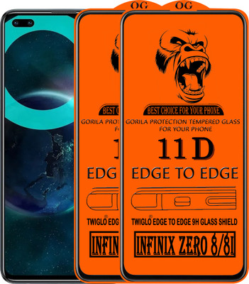TWIGLO Edge To Edge Tempered Glass for INFINIX ZERO 8(Pack of 3)