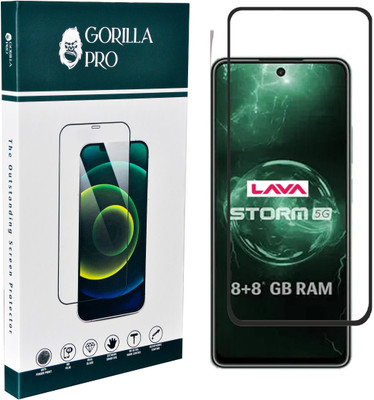 GORILLA PRO Edge To Edge Tempered Glass for Lava Storm 5G(Pack of 1)
