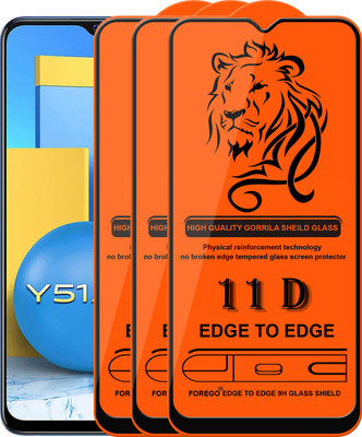 Forego Edge To Edge Tempered Glass for Vivo Y51A(Pack of 3)