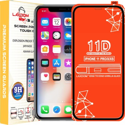 Laxdom Edge To Edge Tempered Glass for Apple iPhone X(Pack of 1)