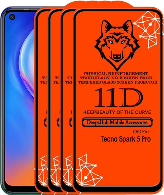 DeepzHub Edge To Edge Tempered Glass for Tecno Spark 5 Pro(Pack of 4)